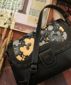 BIG - PALUPI LEATHER CARVED AND PAINTING BOTANICAL SERIES WITH LEATHER PUNCHED (PREORDER)