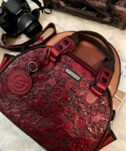 ONIGIRI - LEATHER CARVING MAROON (PREORDER)