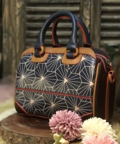 Noriko leather in geometric series